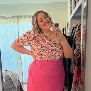 Floral One-Shoulder Top